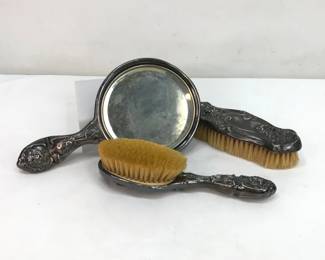 Silver-Tone Vanity Dresser Set