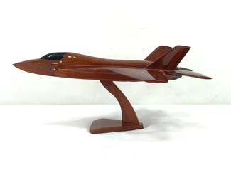 Wood Stealth Fighter Jet Display Model