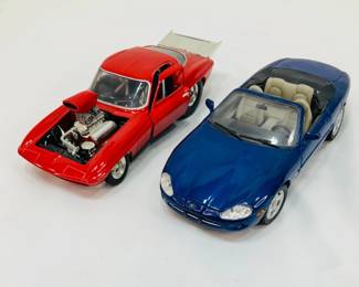 Diecast Model Drag Racing Coupe and Convertible