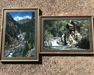 Framed Crystal Mill and Crystal River Landscape Photographs