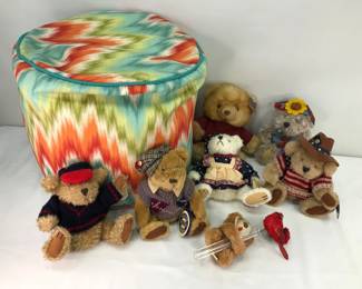 Plush Teddy Bears and Bean Bag Chair