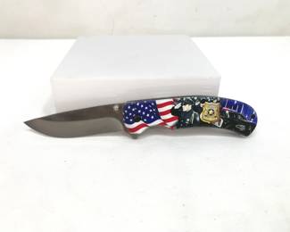 Police Folding Knife and Lapel Pin
