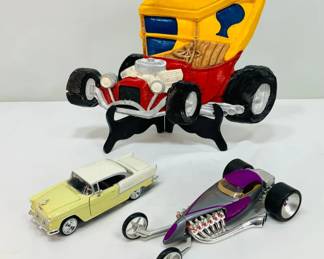 Scale Model Cars and Molded Hot Rod Relief Plaque