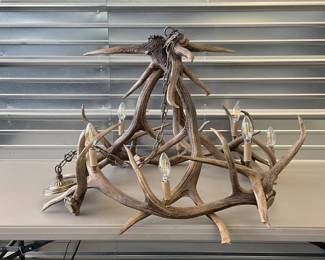 Hughes Products Co. Inc. Six-Light Antler Chandelier