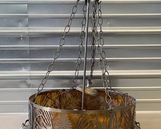 Rustic Pinecone Motif Drum Pendant Chandelier