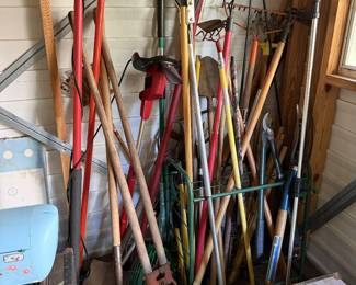 Variety of yard tools