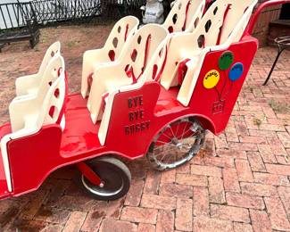 #13 Toddler daycare buggy 37” tall by 78” length by 30” wide, good condition, but rear left wheel needs repair, $70 text 704-607-6225 to purchase now