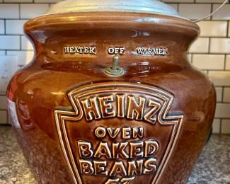 #21 vintage Heinz 57 baked beans electrified warmer, approx 13"x13", $90 text 704-607-6225 to purchase now