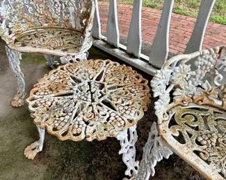 #9 vintage 3 pc wrought iron set, $95. text 704-607-6225 to purchase now