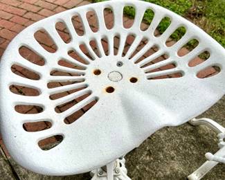#10 PAIR of metal tractor seat swivel stools 25” tall (seat 18” by 13”), $100 for the pair text 704-607-6225 to purchase now