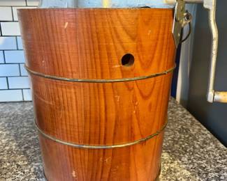 #23 White Mountain hand crank ice cream machine, 16" tall, appears to be in very good shape, but working condition unknown (not tested) $50. text 704-607-6225 to purchase now