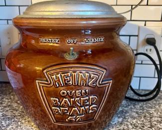 #21 vintage Heinz 57 baked beans electrified warmer, approx 13"x13", $90 text 704-607-6225 to purchase now