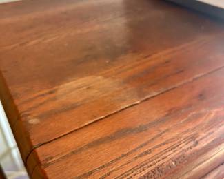#15 antique ice box, 30” wide, 18” deep, 40” tall, very good condition, no rust, very slight surface top discoloration, $395 text 704-607-6225 to purchase now