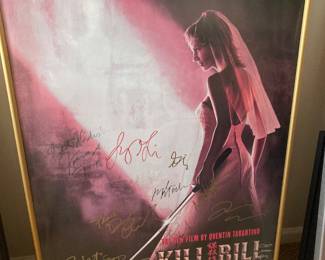 Kill Bill Vol. 2 film poster, with autographs.