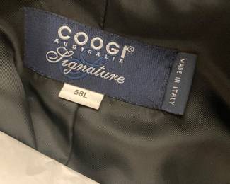Coogi velvet suit with raw hem pants ready to alter to your length.