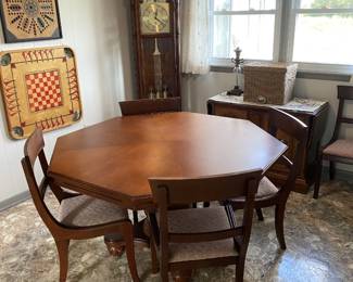 Dining or board games table reverses to poker table 