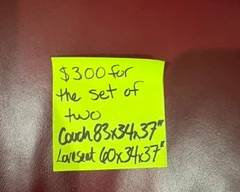 Price & Measurements for Leather Couch & Loveseat- both recliners!