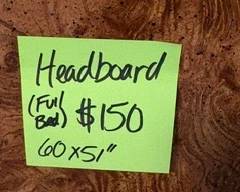 Price & Measurements for Vintage Headboard (Full Size Bed)