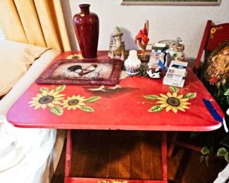 Painted table. 
