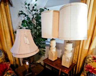 Multiple lamps and shades