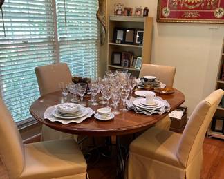 Beautiful Breakfast/Dining Table with intricate iron base