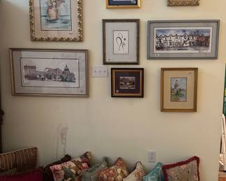 Original Artwork, Prints and Home Decor. Just one wall of MANY!!