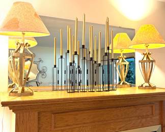 Metal Lamp Set and Metal Candle Holder 