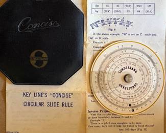 Vintage Sundstrand Circular Slide Rule 