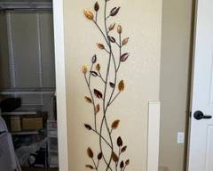 Metal wall leaves sculpture $30