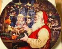 Plate – Santa Christmas 1990 $12