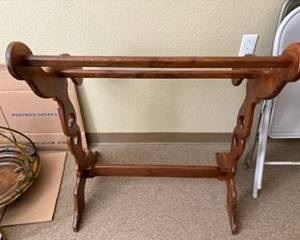 Solid wood blanket rack $55