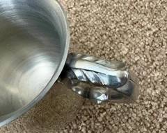 Pewter-handled mug $15