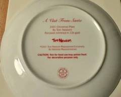 om Newsom plate – "A Visit From Santa" $15