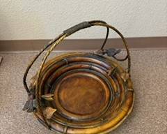 Metal tray with handle $30