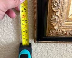 Large Gold and black framed mirror $75