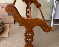 Solid wood blanket rack $55