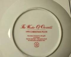 Plate – Santa Christmas 1994 $12