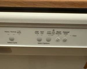 Whirlpool portable dishwasher – butcher block top $175