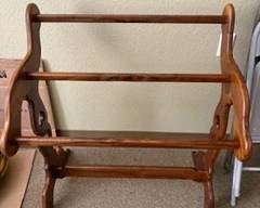 Solid wood blanket rack $55