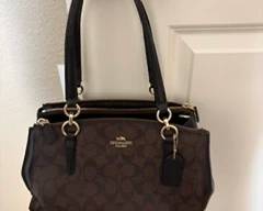 Coach brown/black handbag $100