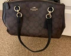 Coach brown/black handbag $100