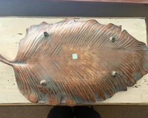 Carved leaf decor/platter $30