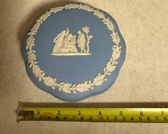 Blue Jasperware trinket box $15