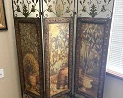 3-panel iron room divider $100