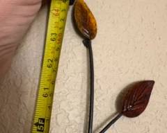 Metal wall leaves sculpture $30