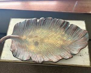 Carved leaf decor/platter $30