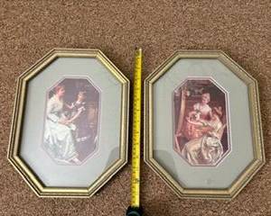 Pair of Framed Victorian prints $30