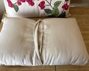 Embroidered throw pillows (2) $20