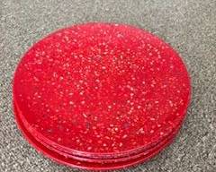 Red Plastic plate set of 4 $15