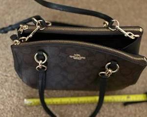 Coach brown/black handbag $100